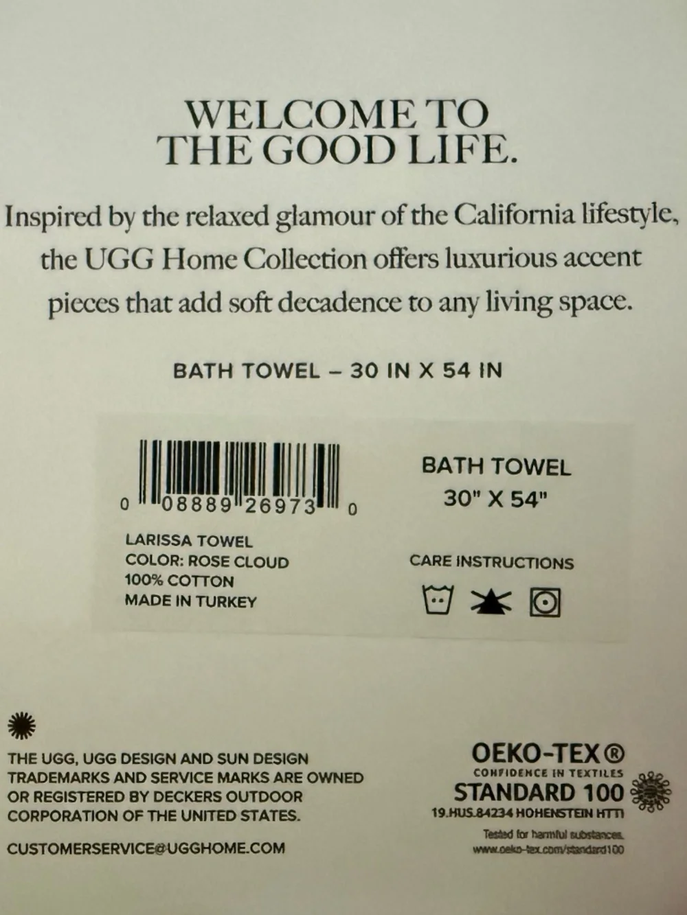 UGG Bath Towels Fringed Textured Rose Cloud